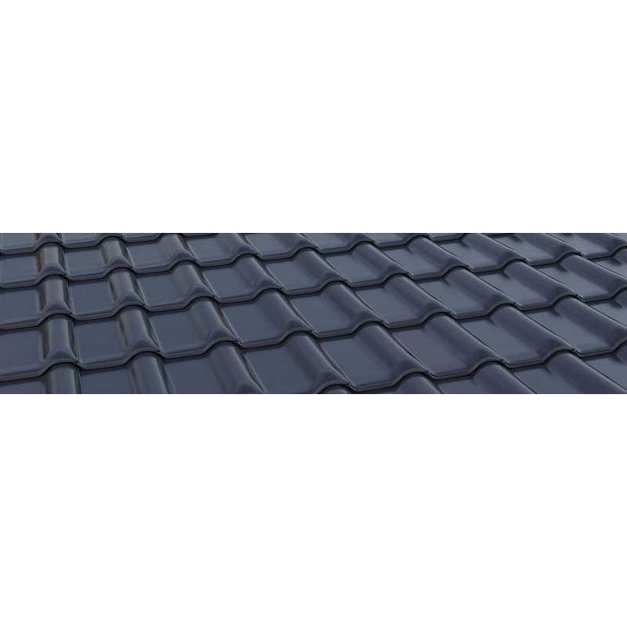 Керамическая черепица Braas Рубин 13V Глазурь королевский серый